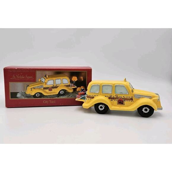 The Village Collection St Nicholas Square City Taxi Vintage Christmas‎ - Picture 1 of 4